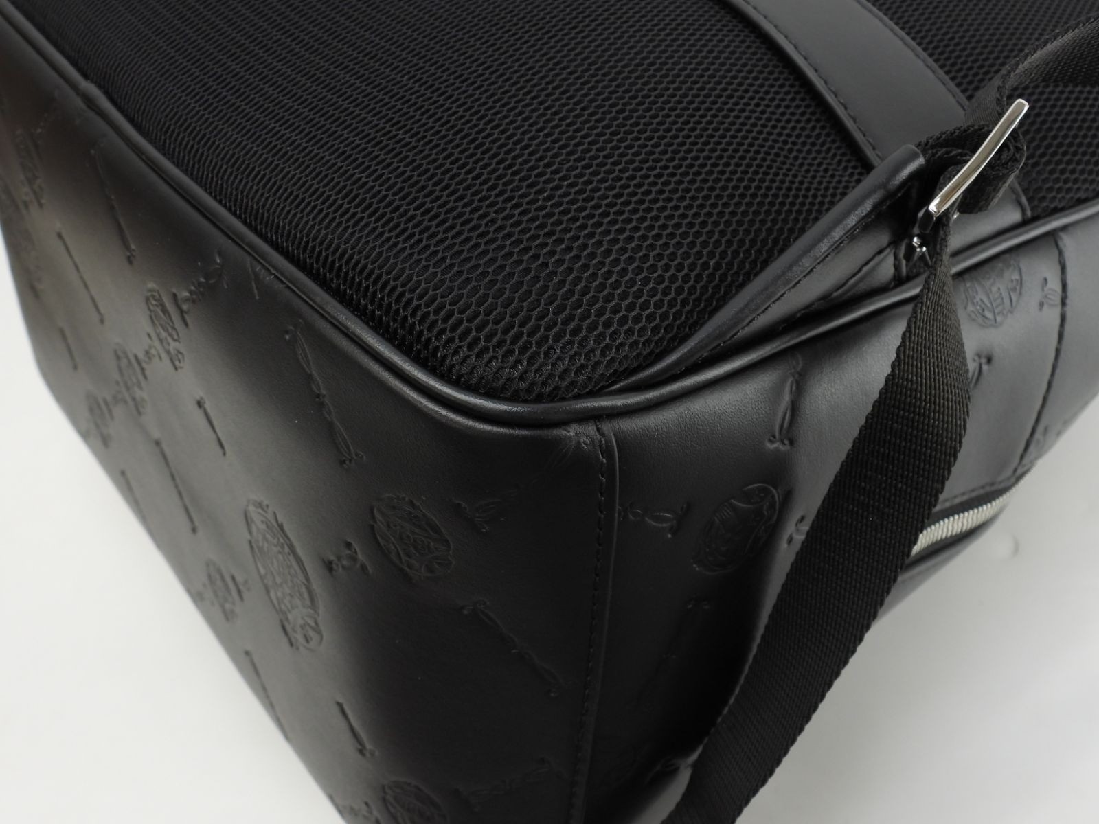 Berluti Time Off Backpack Black Leather Chevron 12.4*15.7*6.2 inch