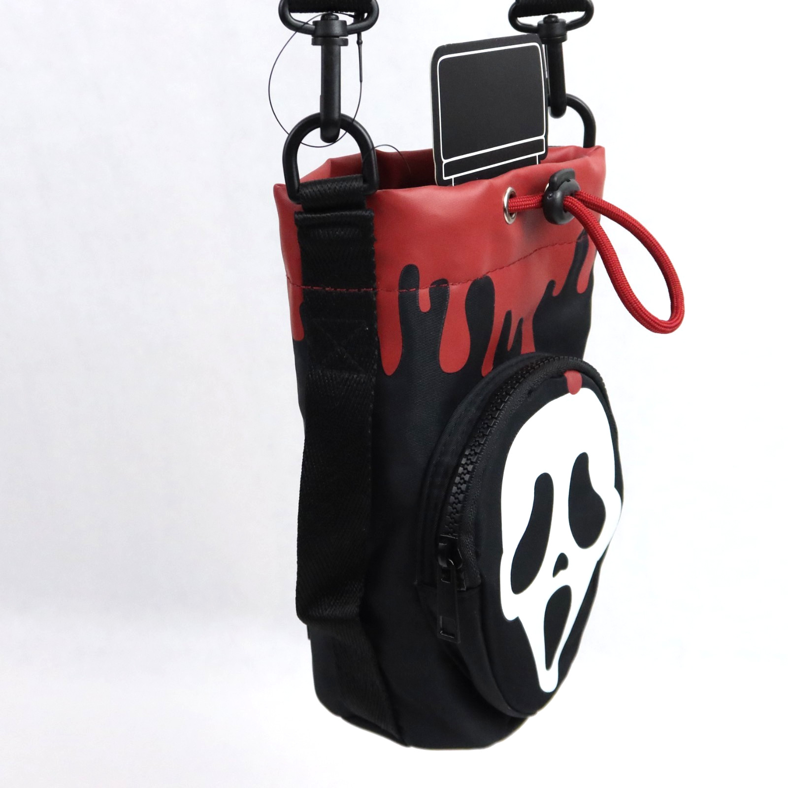 Scream Ghost Face Mask Water Bottle Sling Bag Glow in the Dark Pocket Blood