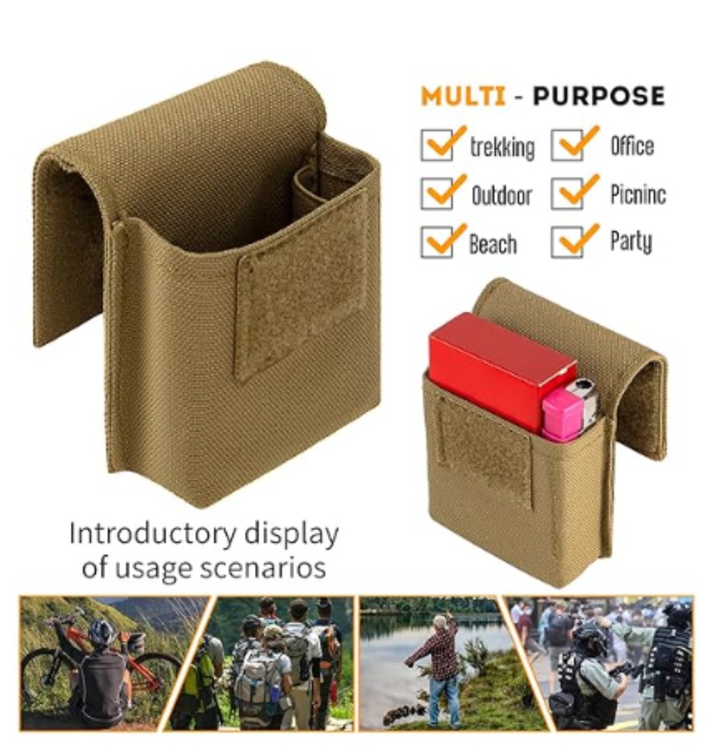 Small Utility Gadget Bag Cigarette Leather Case Waist Wallet Belt Loops Pocket