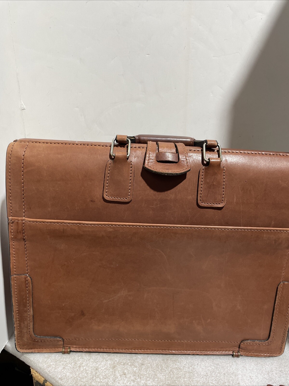 Schlesinger Brown Leather Briefcase