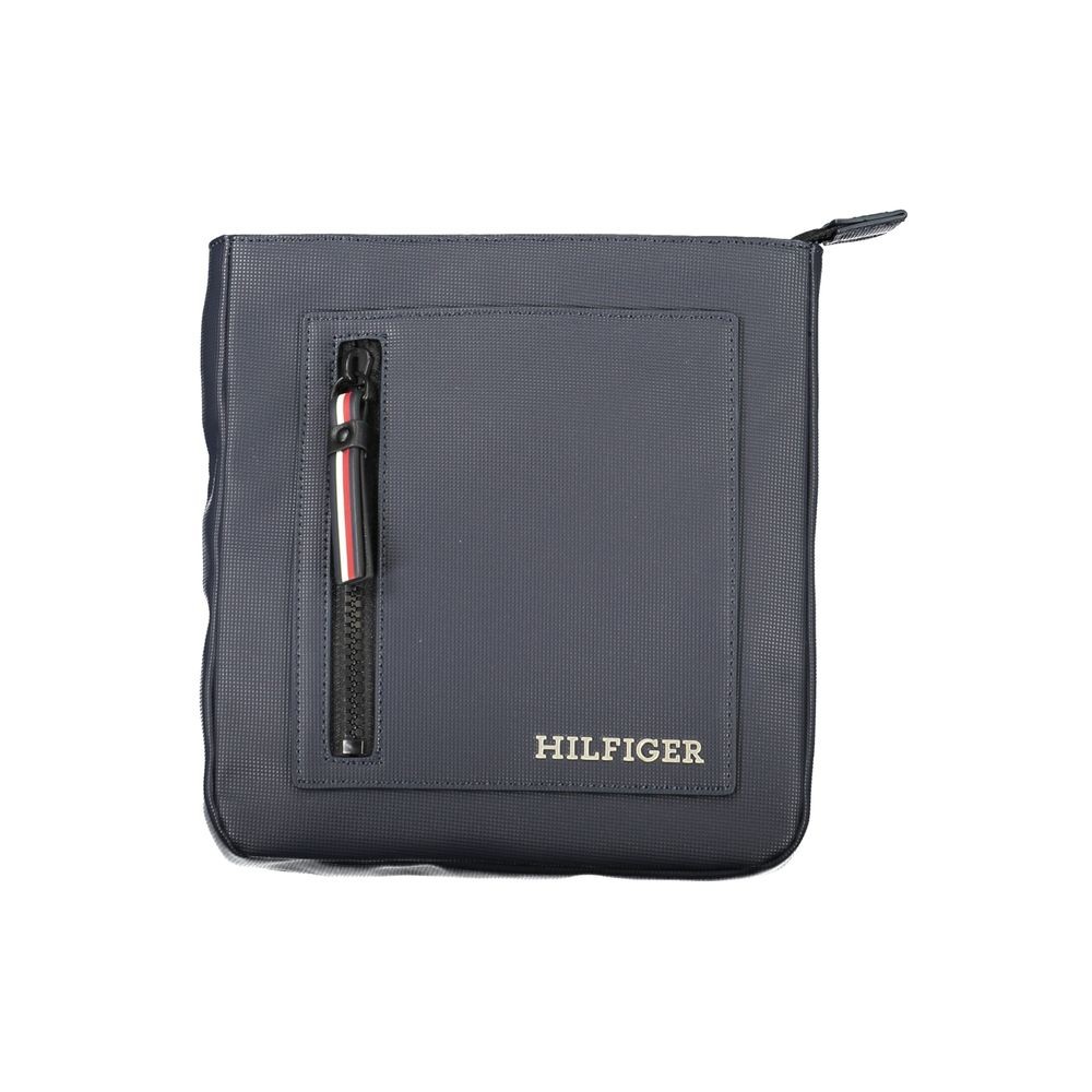 Tommy Hilfiger Navy Polyurethane Men’s Shoulder Bag 100% Authentic