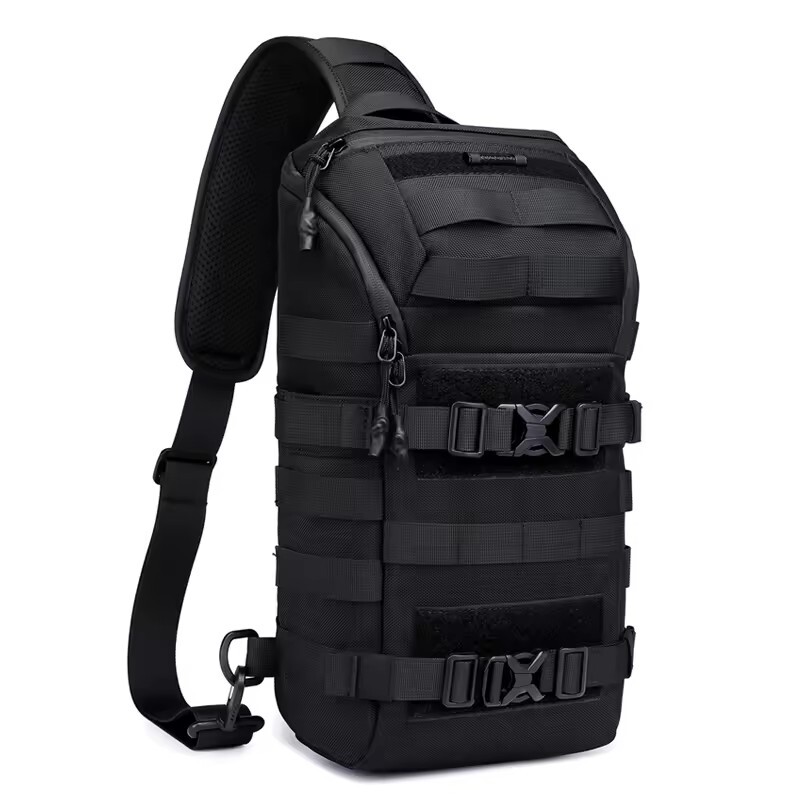 Ozuko Casual Men USB Charge Waterproof Oxford Crossbody Sling Travel Chest Bag