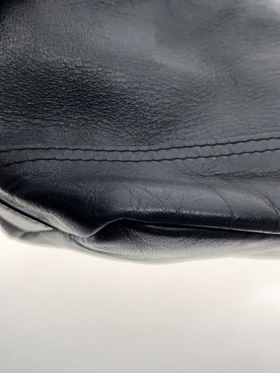 UNITED ARROWS green label relaxing shoulder bag, leather, black, plain