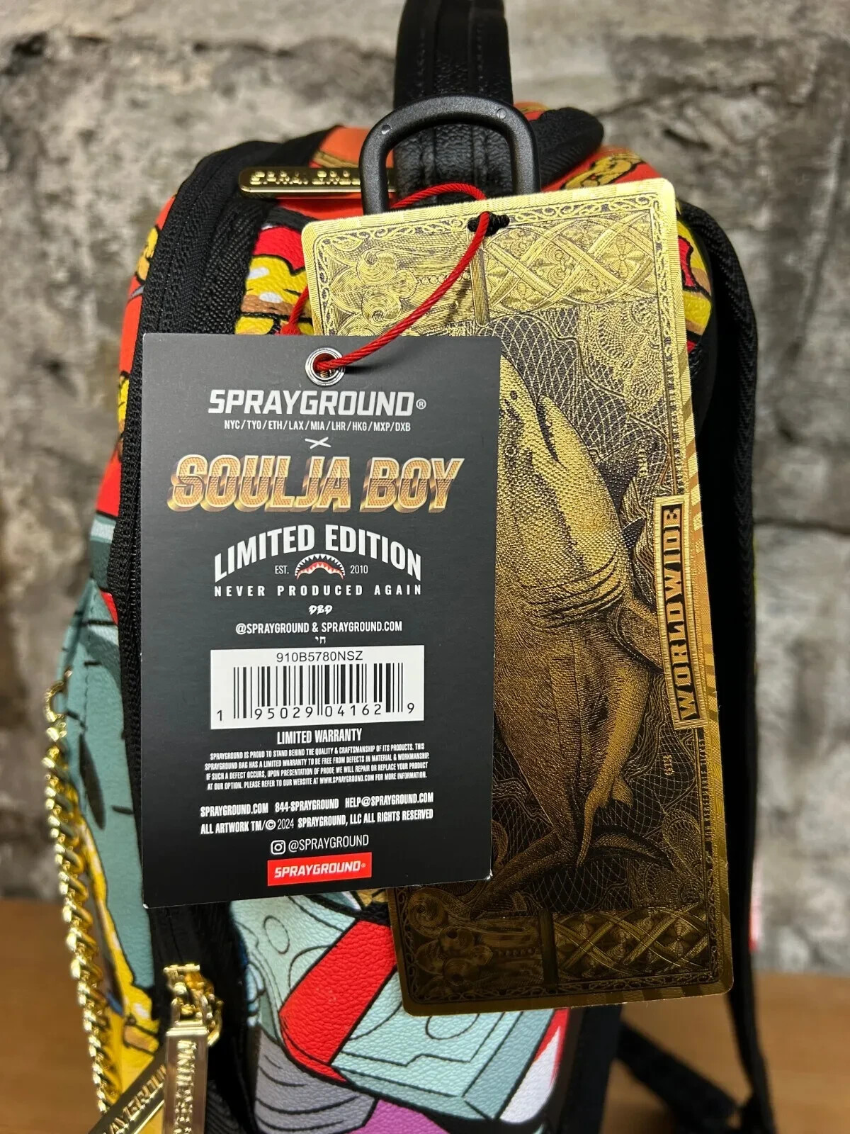 Sprayground SOULJA Boy TECHTRONIC ANIME DRIFTER COLLAB Backpack Laptop Compartme