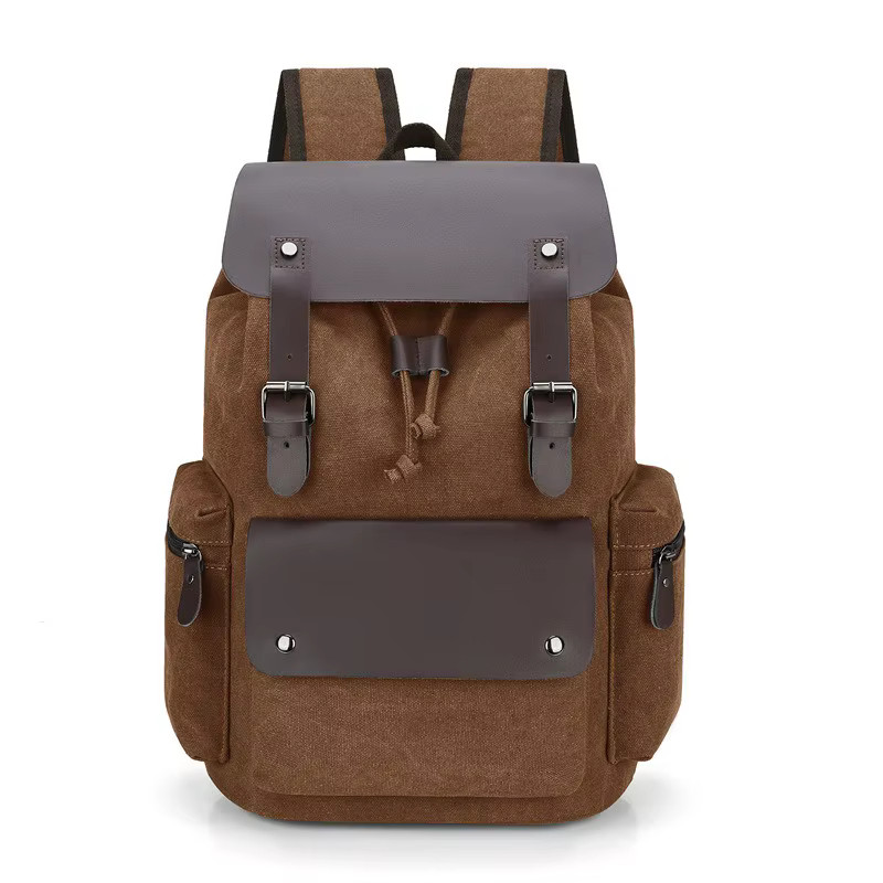 Vintage Canvas Backpack Rucksack Men Women Travel Laptop School Hiking Bag Large