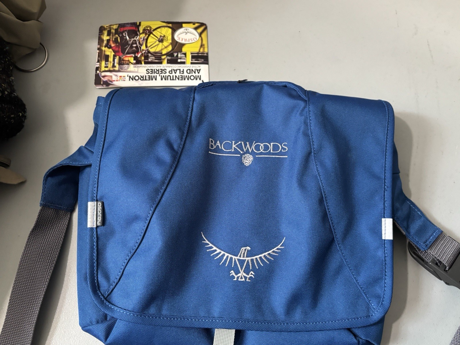 Osprey Backwoods Blue Flap Mini SMU Travel Messenger Small Laptop Bag NEW 14×12”