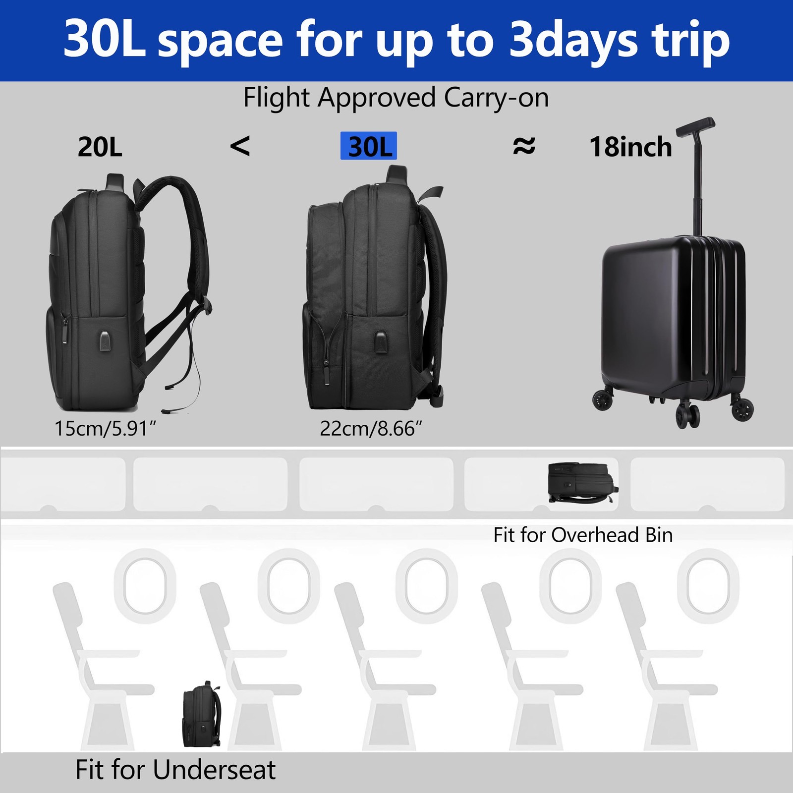 Travel Laptop Backpack for Men Expandable Business Backpack Fits 17-inch Lapt…
