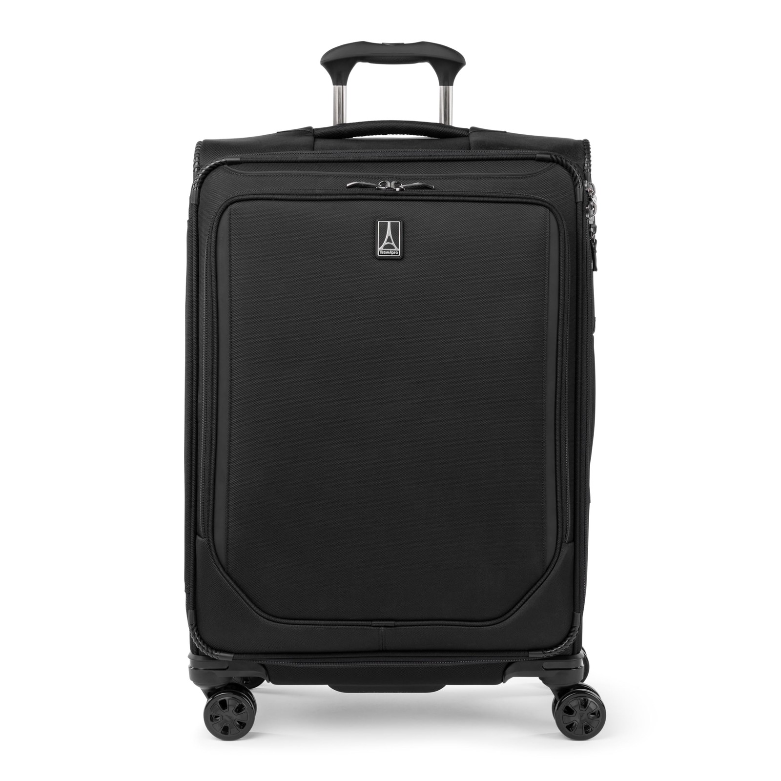Travelpro Crew Classic Lightweight Softside Expandable Luggage, Black Medium U1