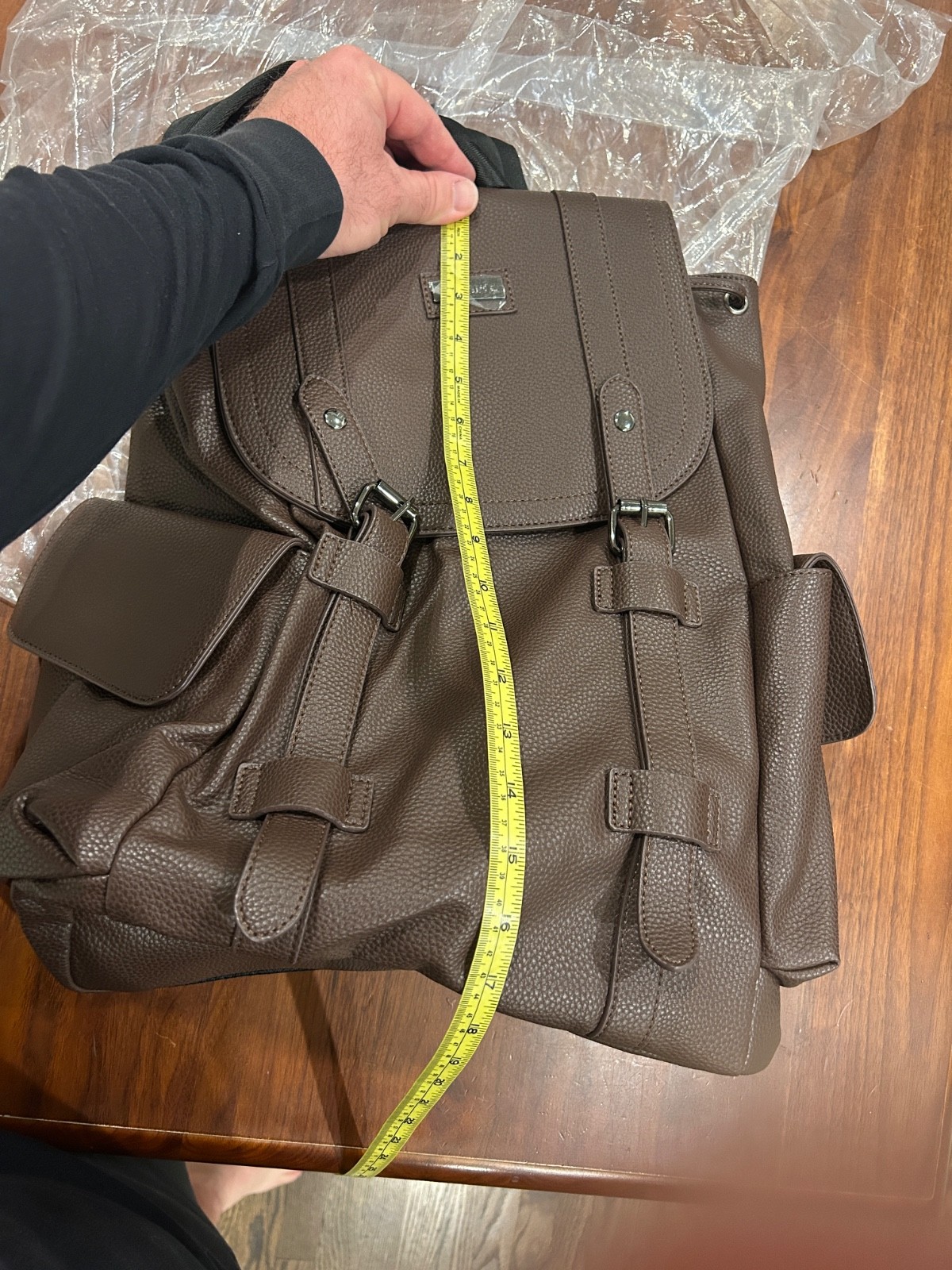 Luigi Fusaro Napoli Mens PLU Leather Backpack, Made in Italy, Isaia, NEW IN BAG