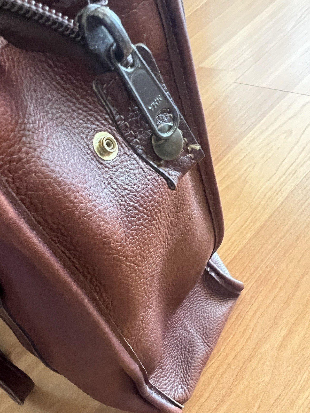 Jack Georges Brown Pebbled Leather Work Tote Laptop Bag USA Made