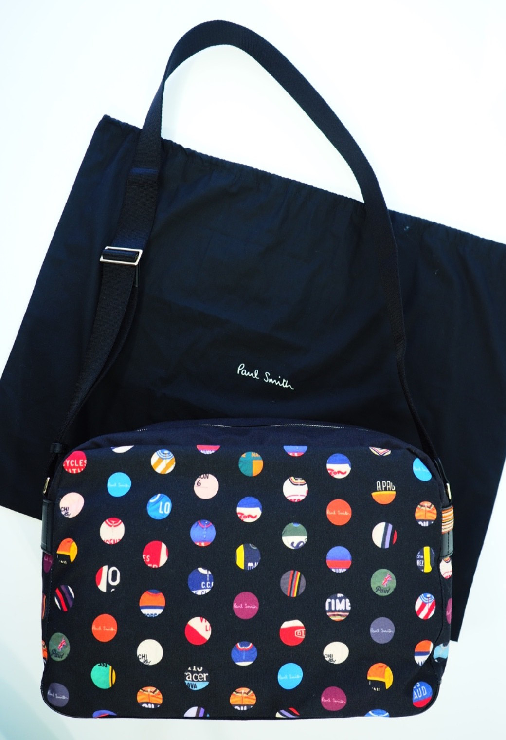 Paul Smith Bag Messenger Crossbody Laptop Colourful Bike Cycling Jersey Dots New