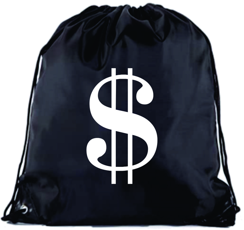 DRAWSTRING MONEY BAG DURABLE MULTIPURPOSE WATER RESISTANT PINK GREEN BLACK WHITE