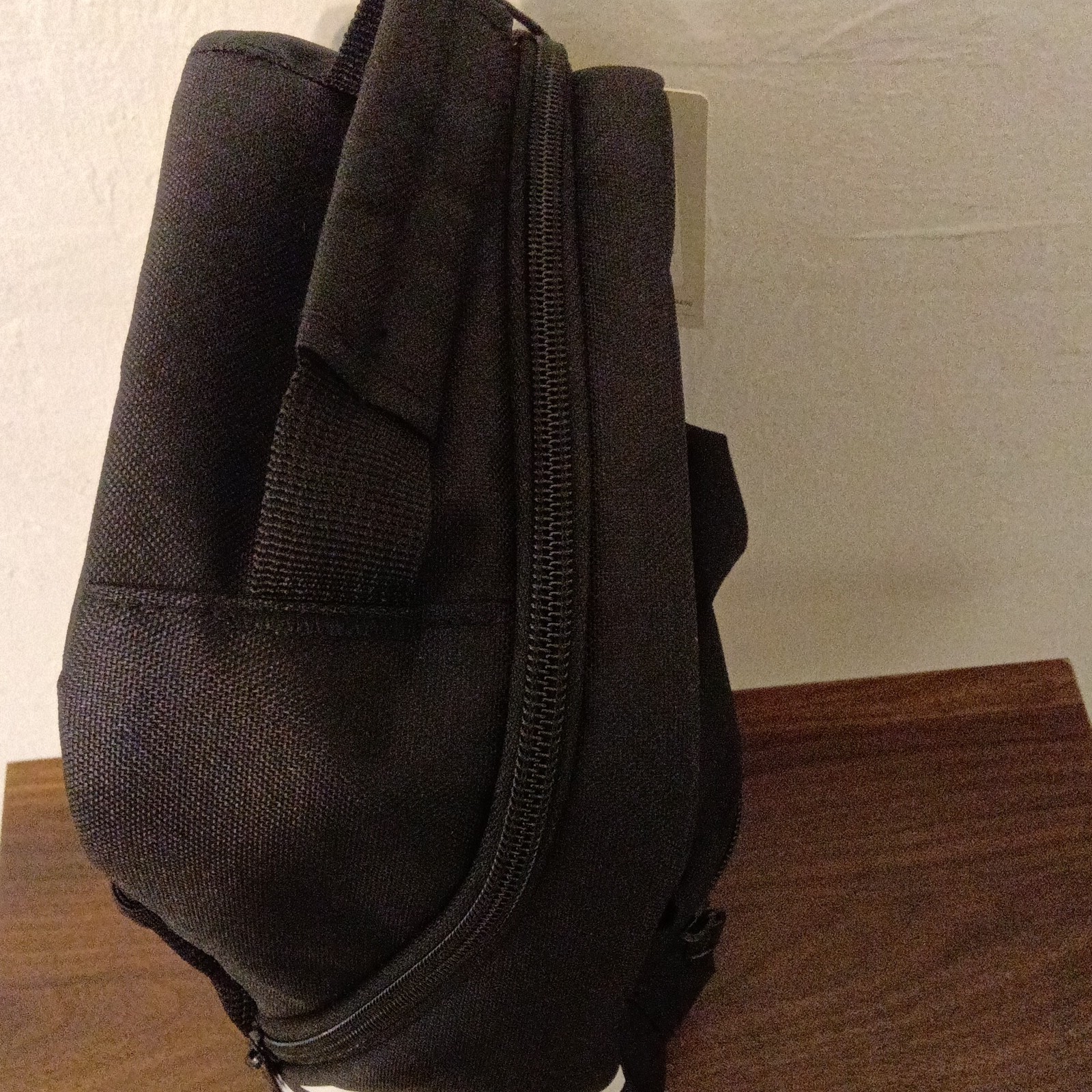 adidas Black/White Small Crossbody Bag, Zip Closure, Shoulder Strap