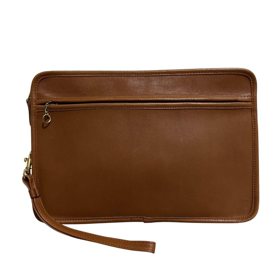 Coach Old Coach Clutch Bag 5149 Brown Glove Leather USA Made