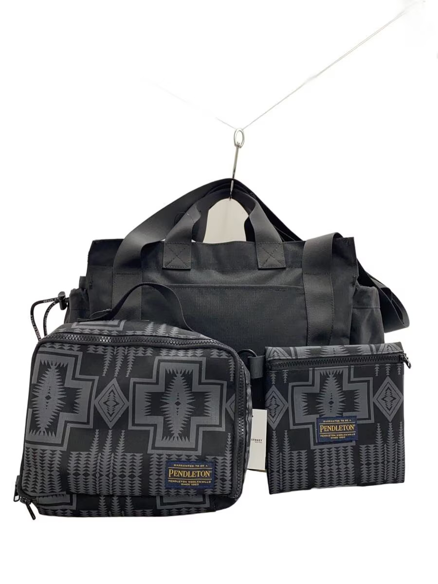 PENDLETON Tote Bag, Polyester, Black, Solid Color, pdt-spc-231001