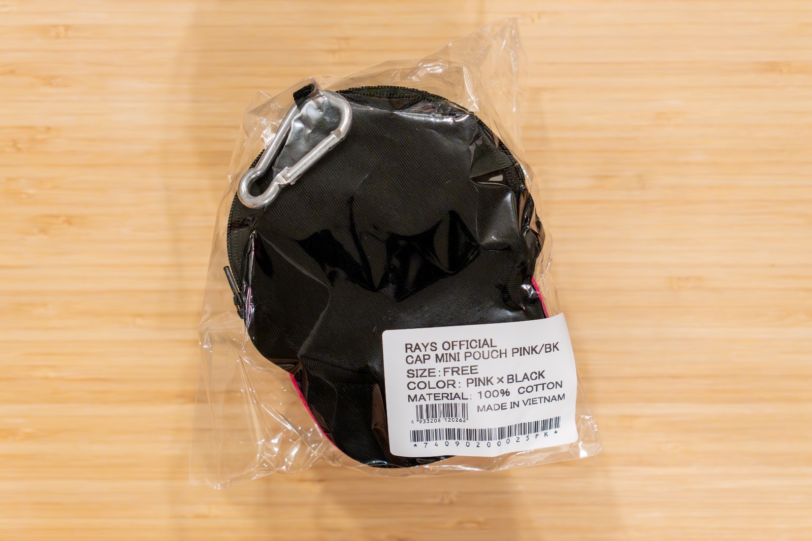 Genuine RAYS Official Cap Mini Pouch – Black/Pink (Rays Goods & Accessories)