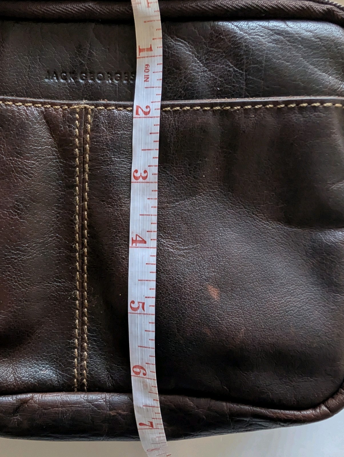 Jack Georges Brown Solid Crossbody Bag Zip Closure Woman’s Small Voyager Buffalo