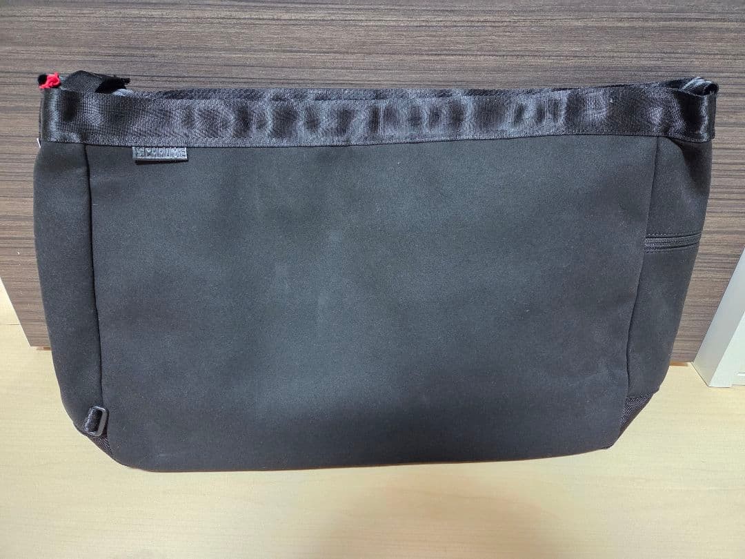 CHROME Newspaper Messenger Bag Black Suede 26L Water-Resistant New