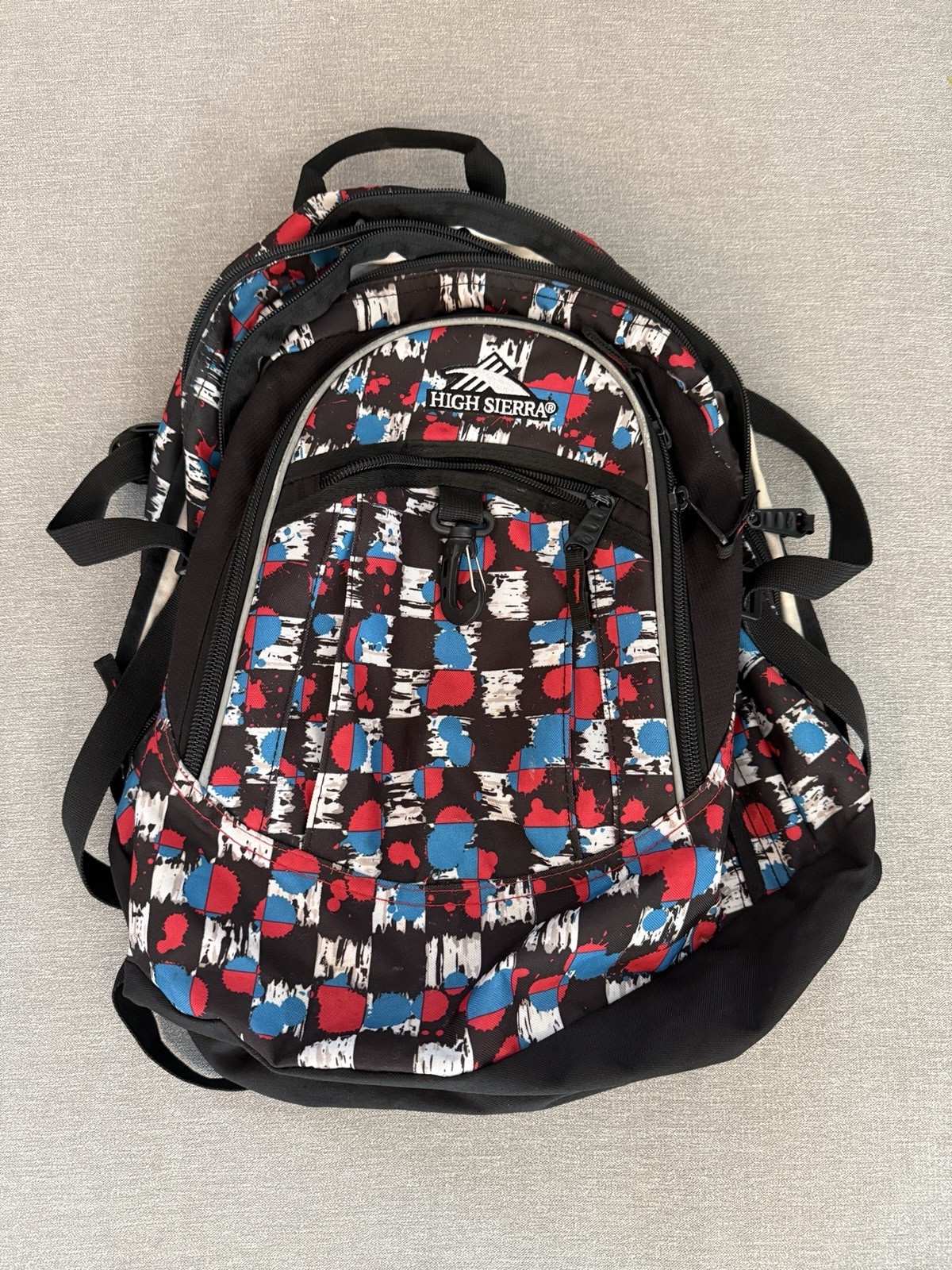 High Sierra Blue Red White Black Backpack