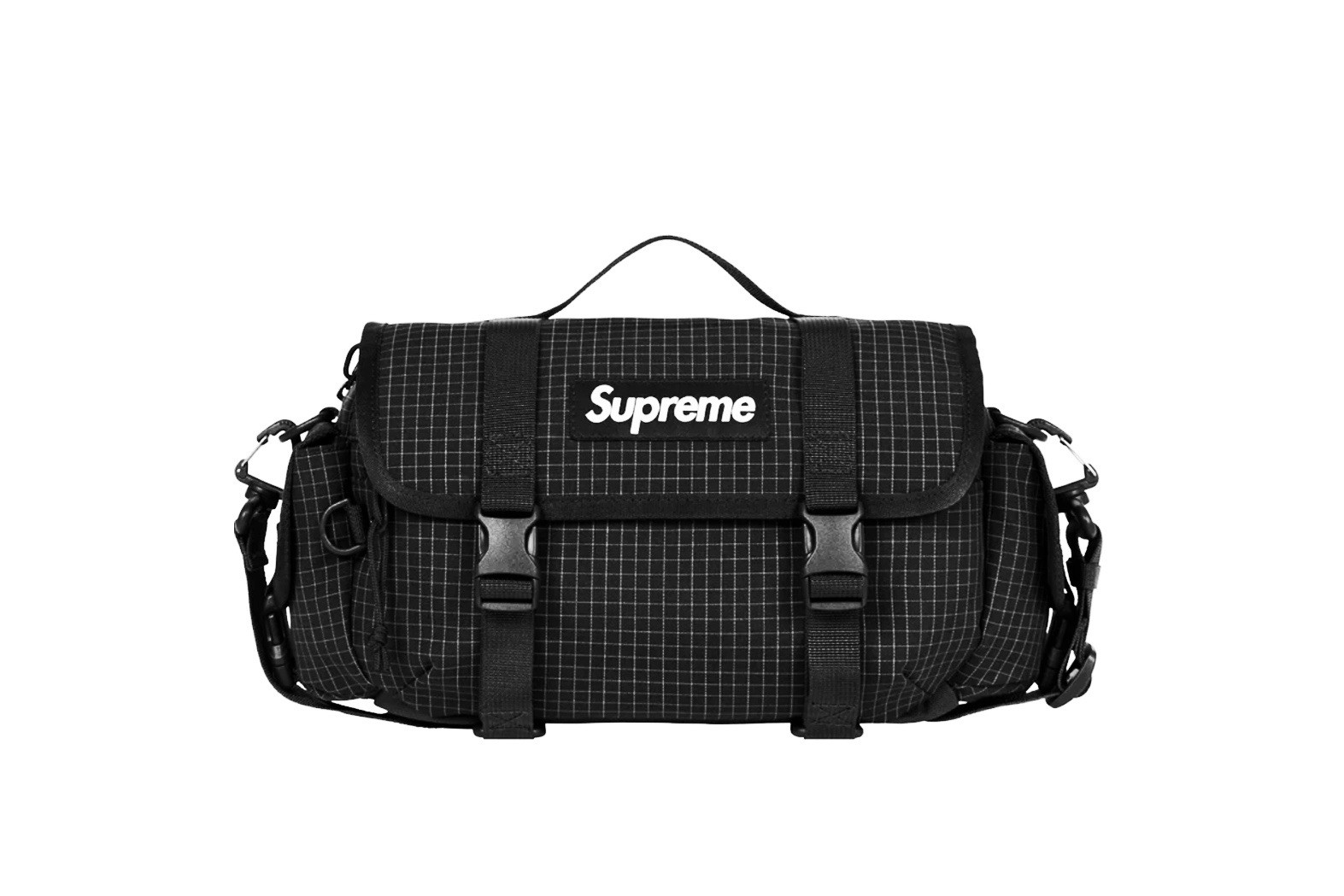 Supreme Waist Shoulder 3M Reflective Mini Duffle Bag Black SS24