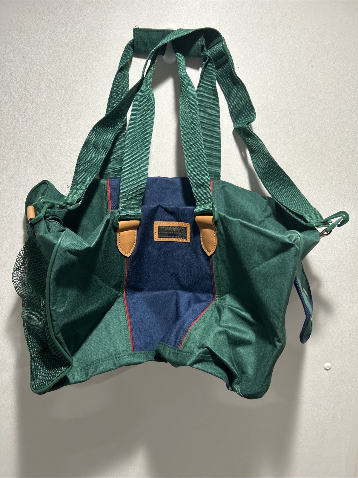 Vintage Canvas Duffle Bag Colours By Alexander Julian Large 20”x10”X 11” Tall