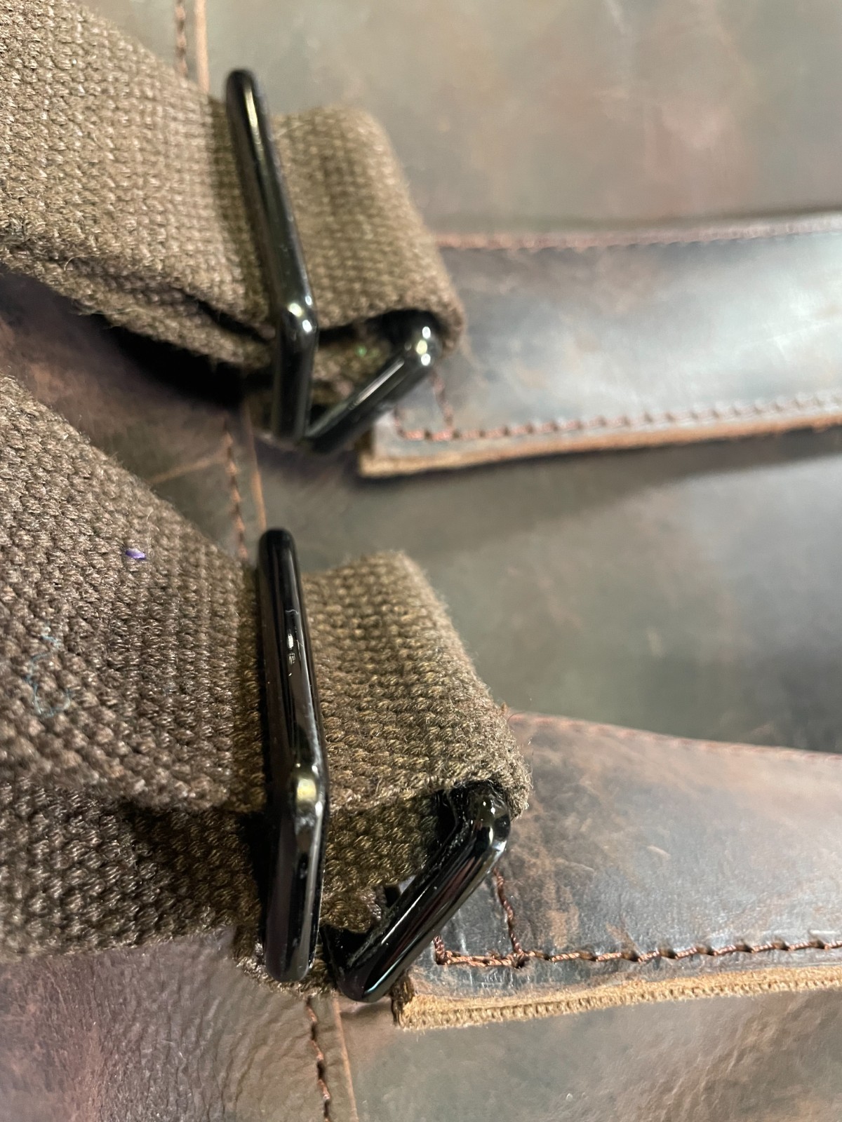 Multi Pocket Leather Laptop Utility Backpack Brown no brand