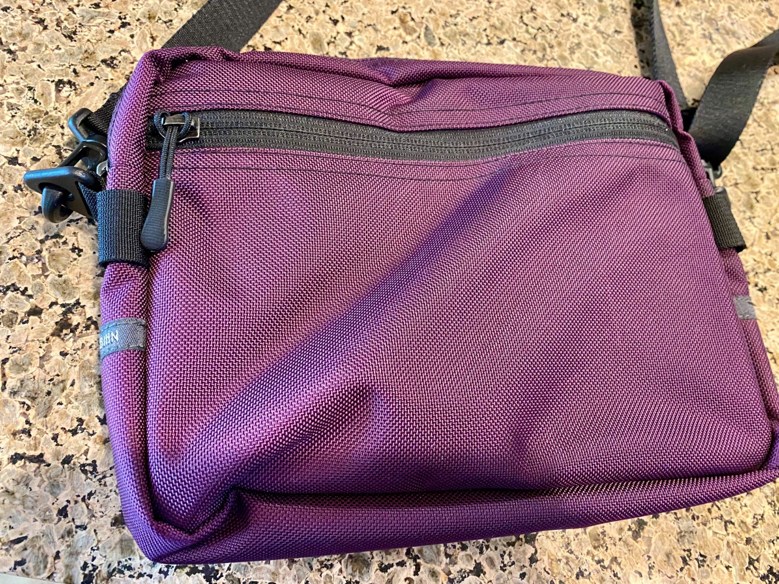 Tom Bihn Side Kick – Aubergine & Northwest Sky Crossbody Rare Retired Colorway