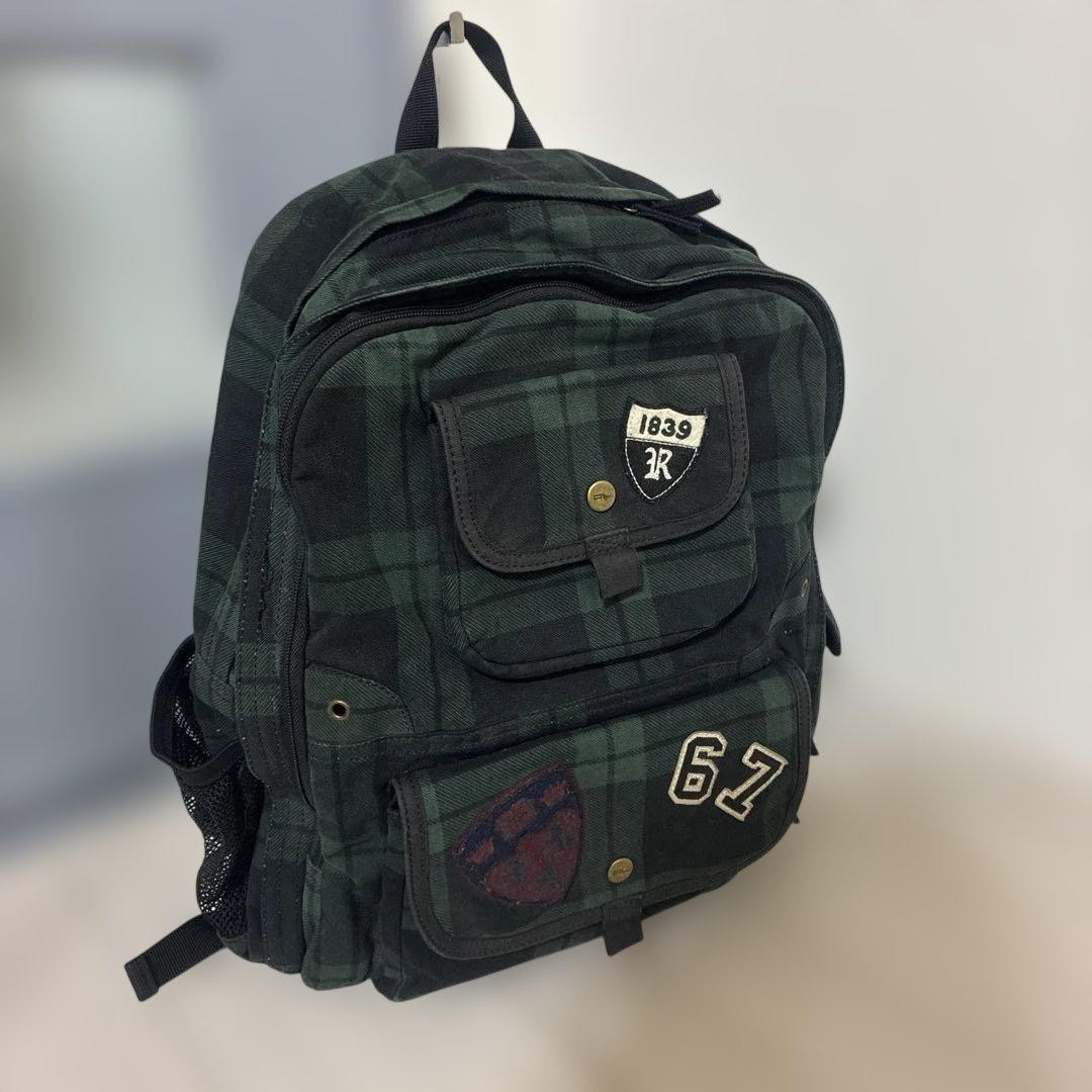 Ralph Lauren Rucks Plaid Green Bag