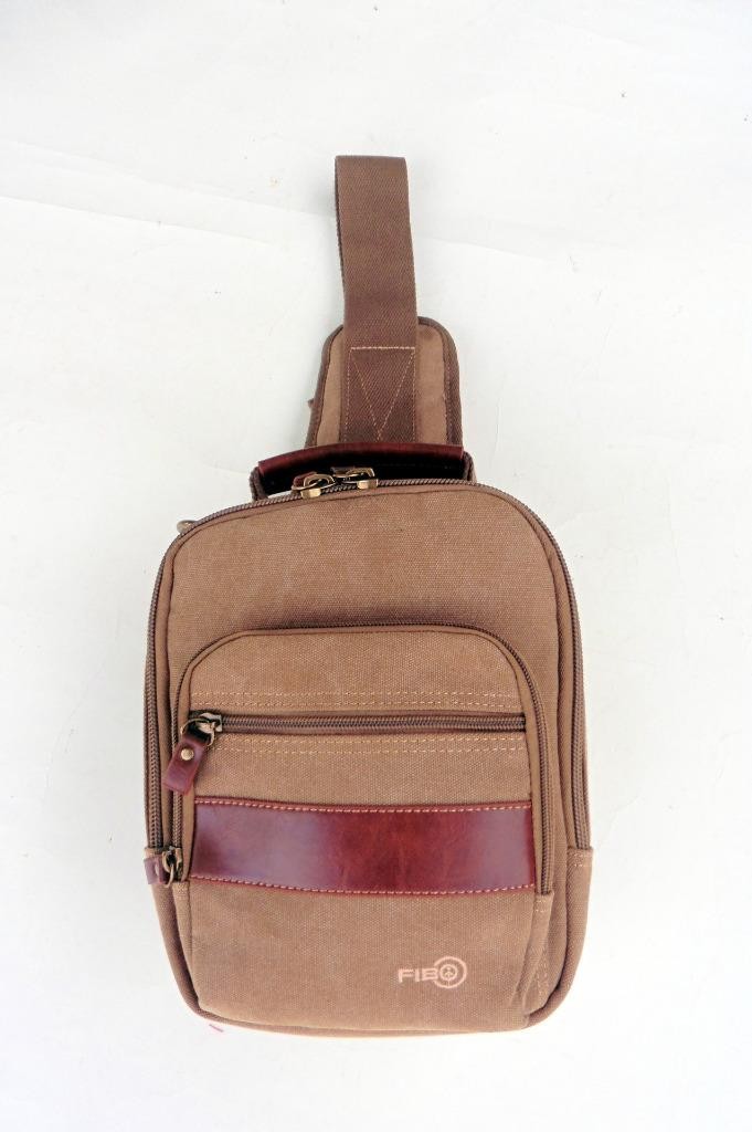 Heavy Duty Fib CrossBody Canvas Shoulder Bag Sling Body Daypack Tote Khai Large