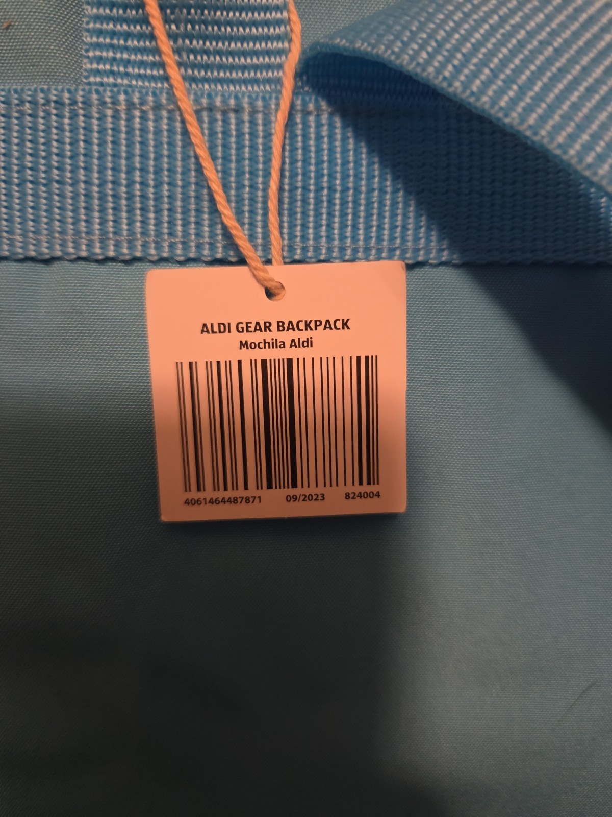 Aldi Gear Blue Rainbow Backpack with Laptop Sleeve Side Pockets Bright Logo NWT