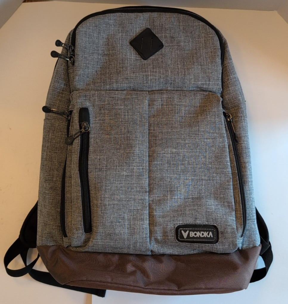 BONDKA 19.5″ Jumpstreet Backpack City Work School Travel Bag Heather Gray Pocket