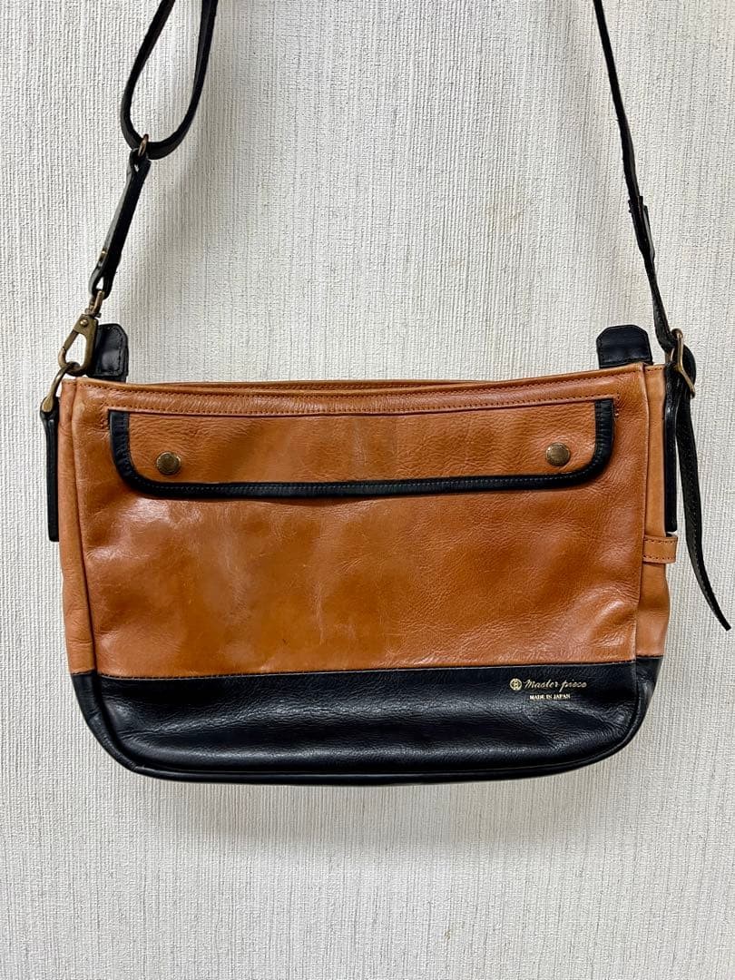 Master-piece Shoulder Bag Japan Made Used Leather Approx 36cm x 24cm