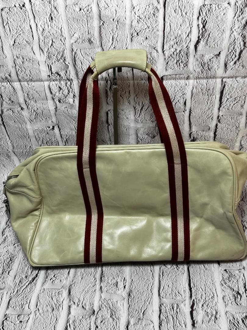 BALLY Authentic Luxury Designer Boston bag 2way 50×30cm Iconic white type