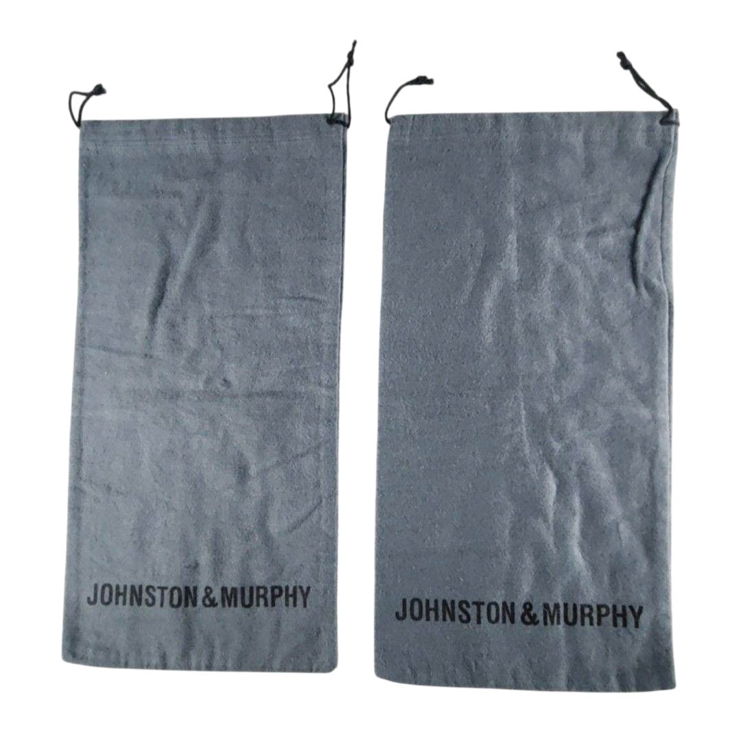 Johnston & Murphy Shoe Bags Mens Small Gray Drawstring Travel Dust Set Pouches