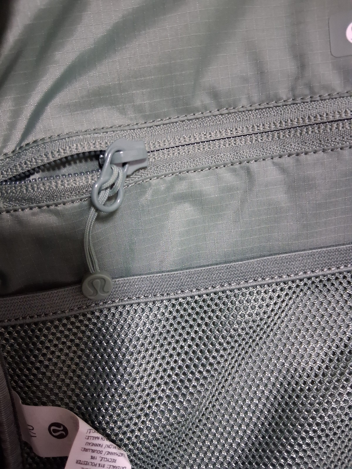 Lululemon Double Zip Backpack 22L Raw Linen/Grey Eucalyptus Back To School