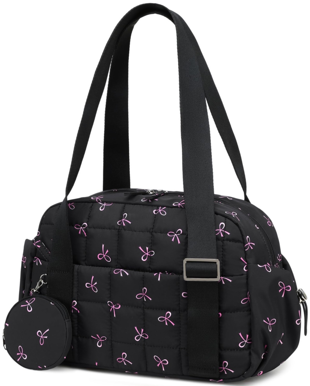 New Best Mini Gym Bag for Women, Small Tote Puffy Quilted Sports Duffel with Wet