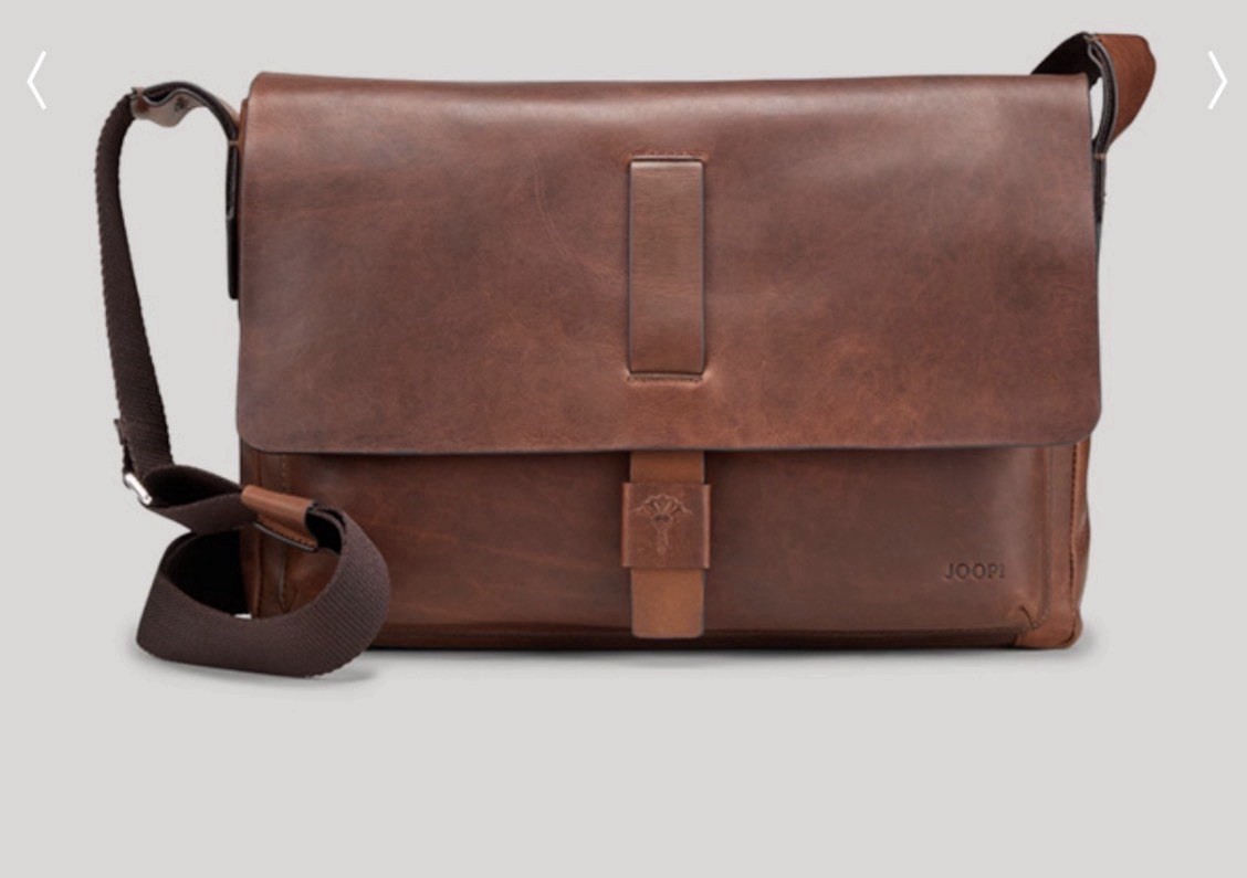 JOOP! Janis Messenger Leather Briefcase Crossbody Satchel Bag Germany Very Clean