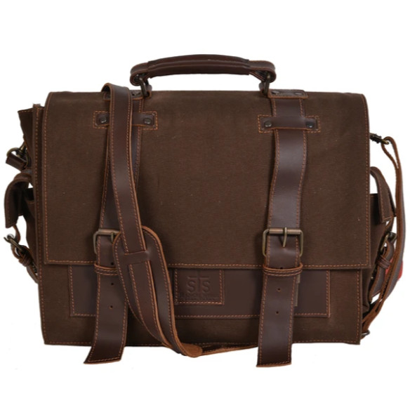 Sts Ranchwear X5807 Mens Chocolate Canvas The Foreman Portfolio 15.5×10.5×4.5 in