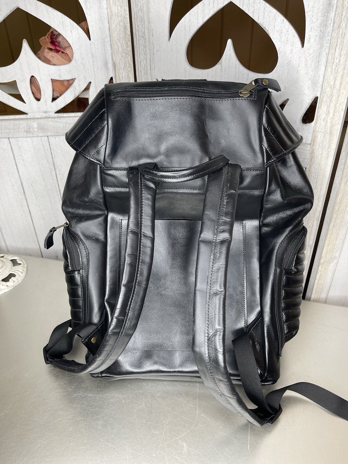 Looptworks Loopt Portland Limited Edition Black Recycled Leather Backpack Bag