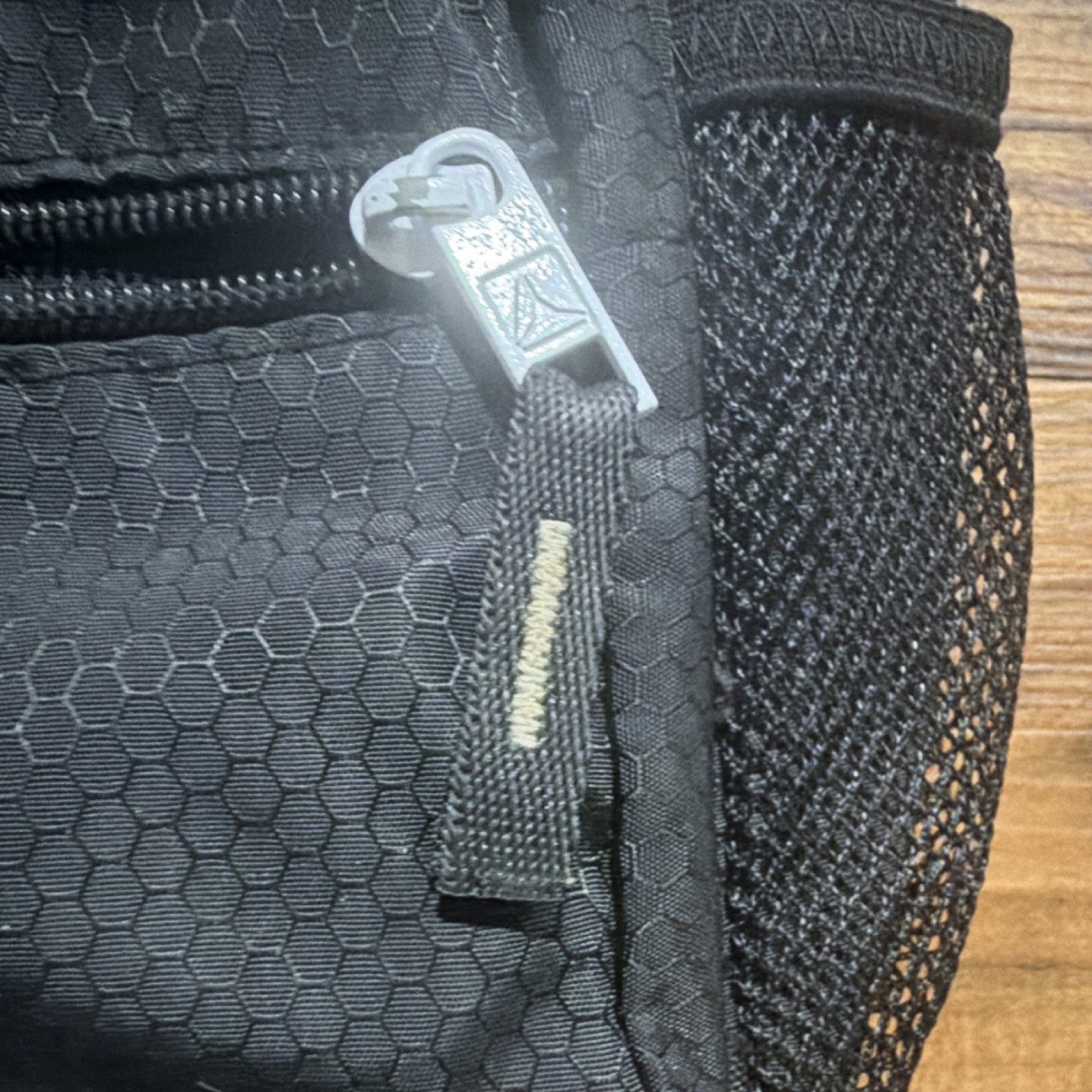 Reebok Black Backpack, Adjustable Strap, Lightweight, Zip Closure, Sports Theme