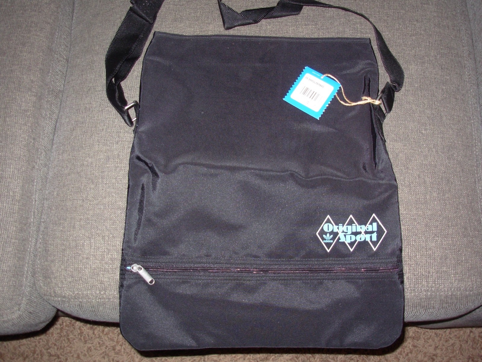 new adidas originals OS/original sport shoulder bag black/light ocean 454496