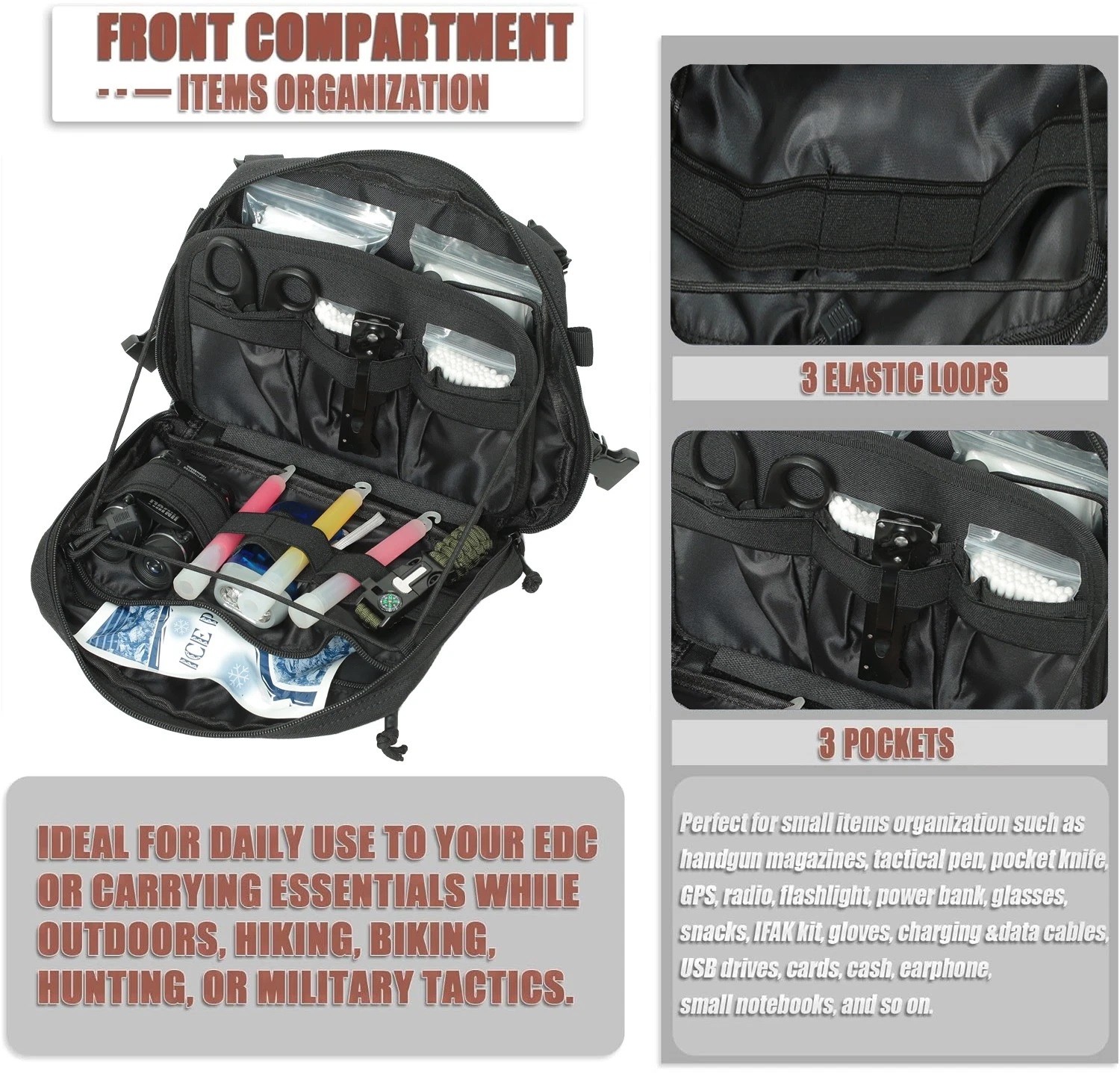 Tactical Combat Chest Rig Concealed Front Pouch Recon Kit Pack EDC Carry Pouch