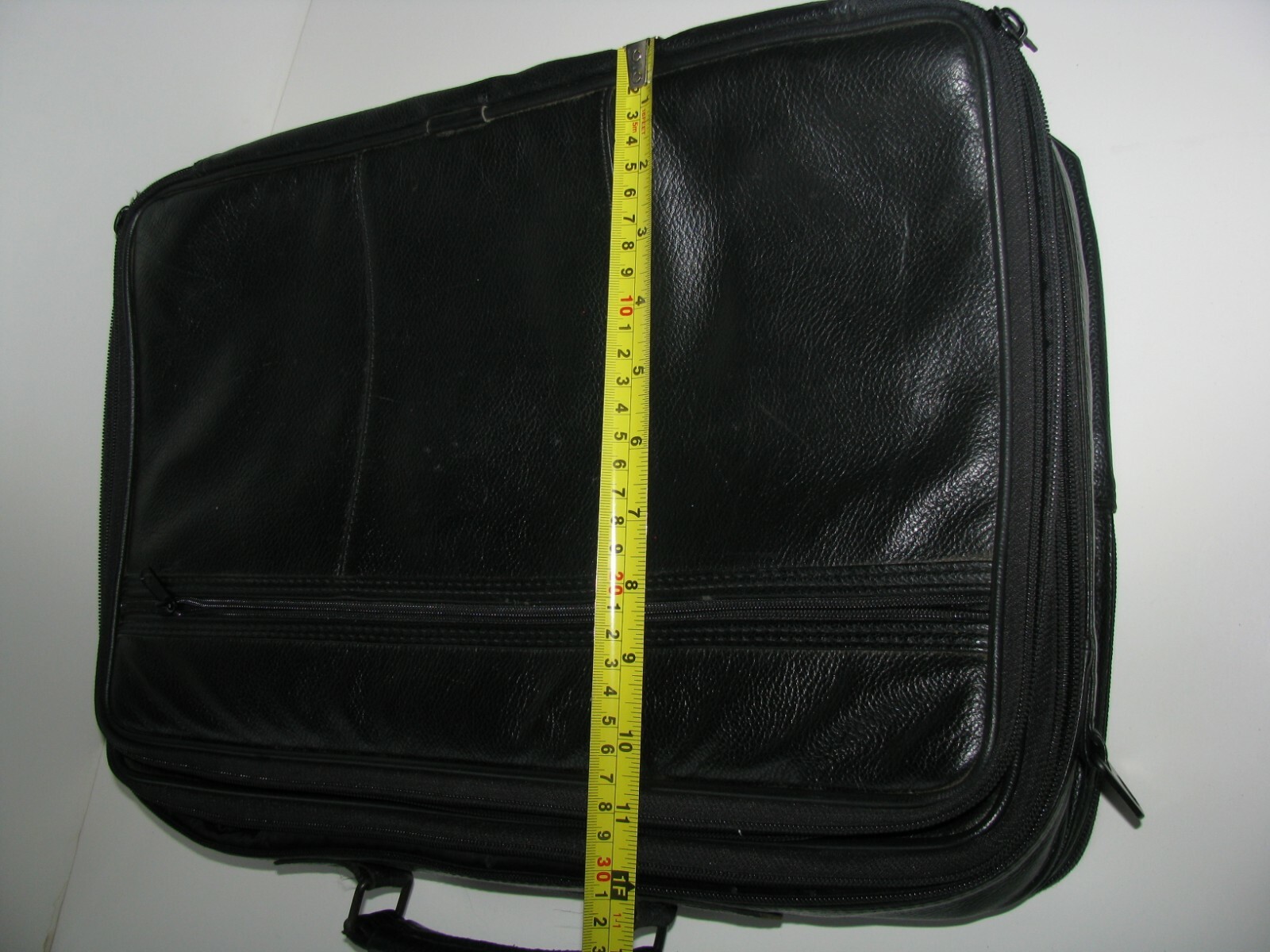 Case-Tek Inc Chicago IL Black Leather Computer Briefcase 17″x12″x6″ Made in USA