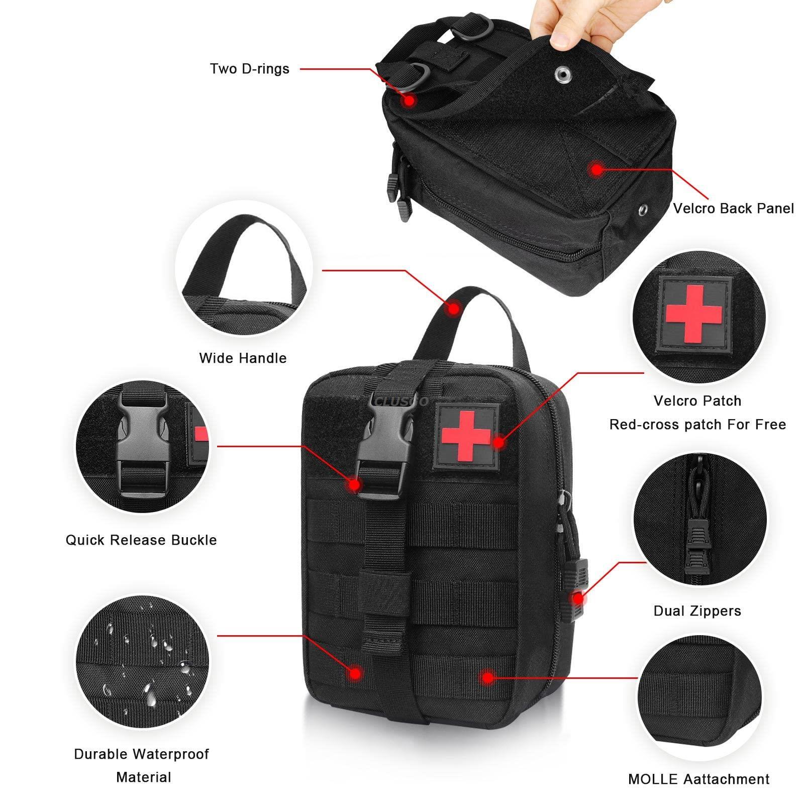 Military Molle First Aid Pouch Empty Medical Bag IFAK Tactical Rip-Away Pouches