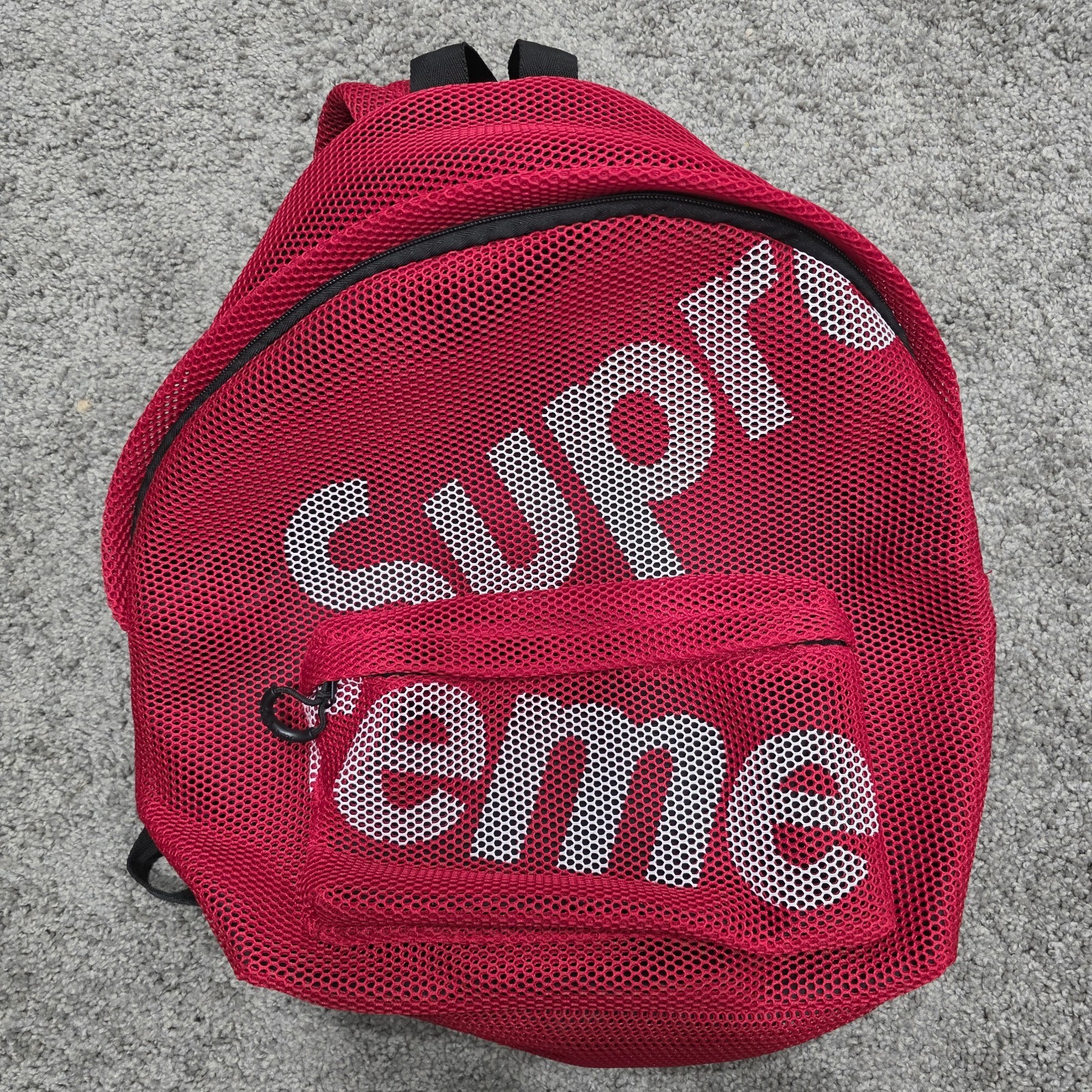 Supreme Red Netted Backpack SZ Medium 12 inch Rare