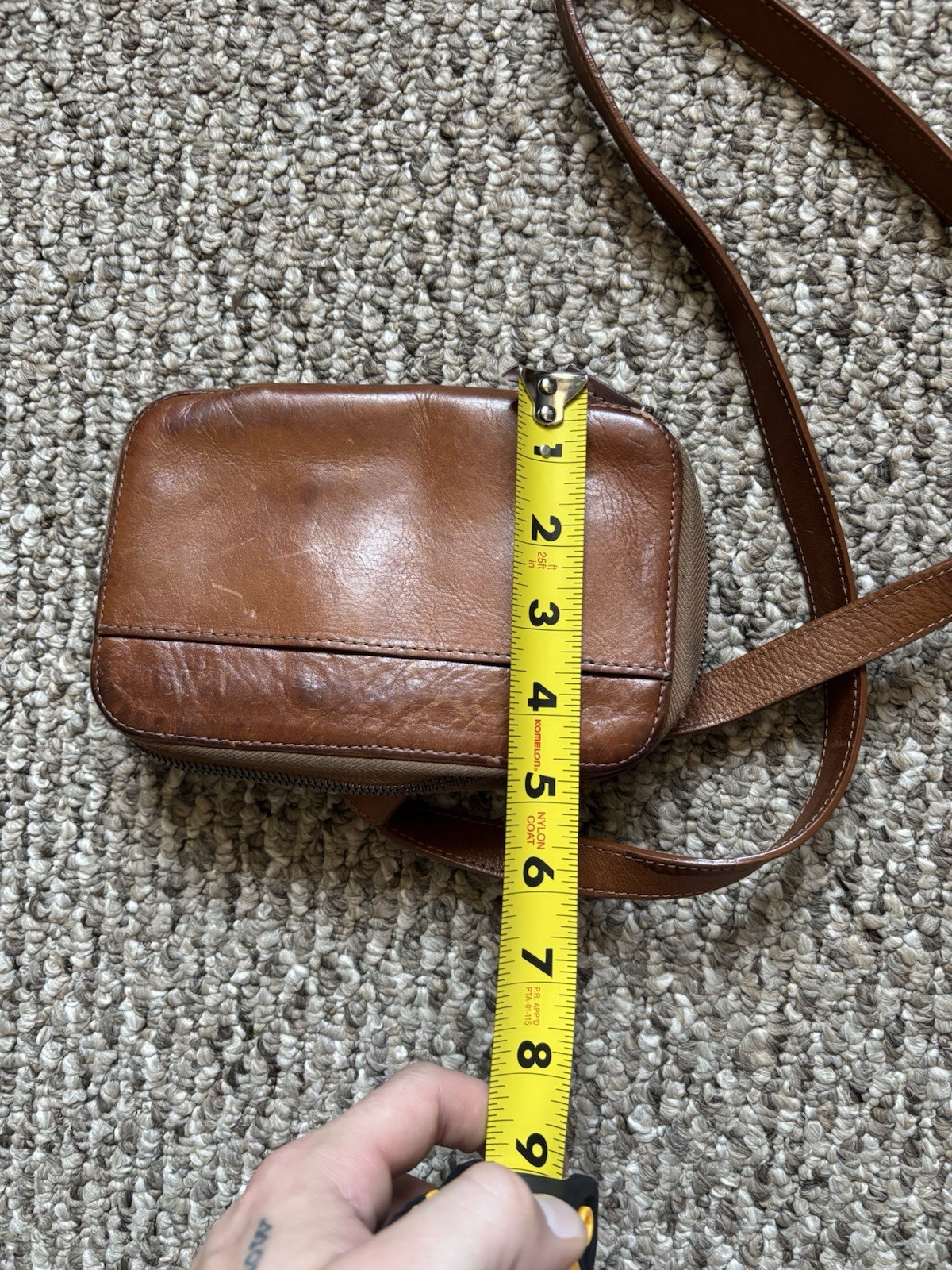 This Is Ground Brown Leather Bad With Zipper