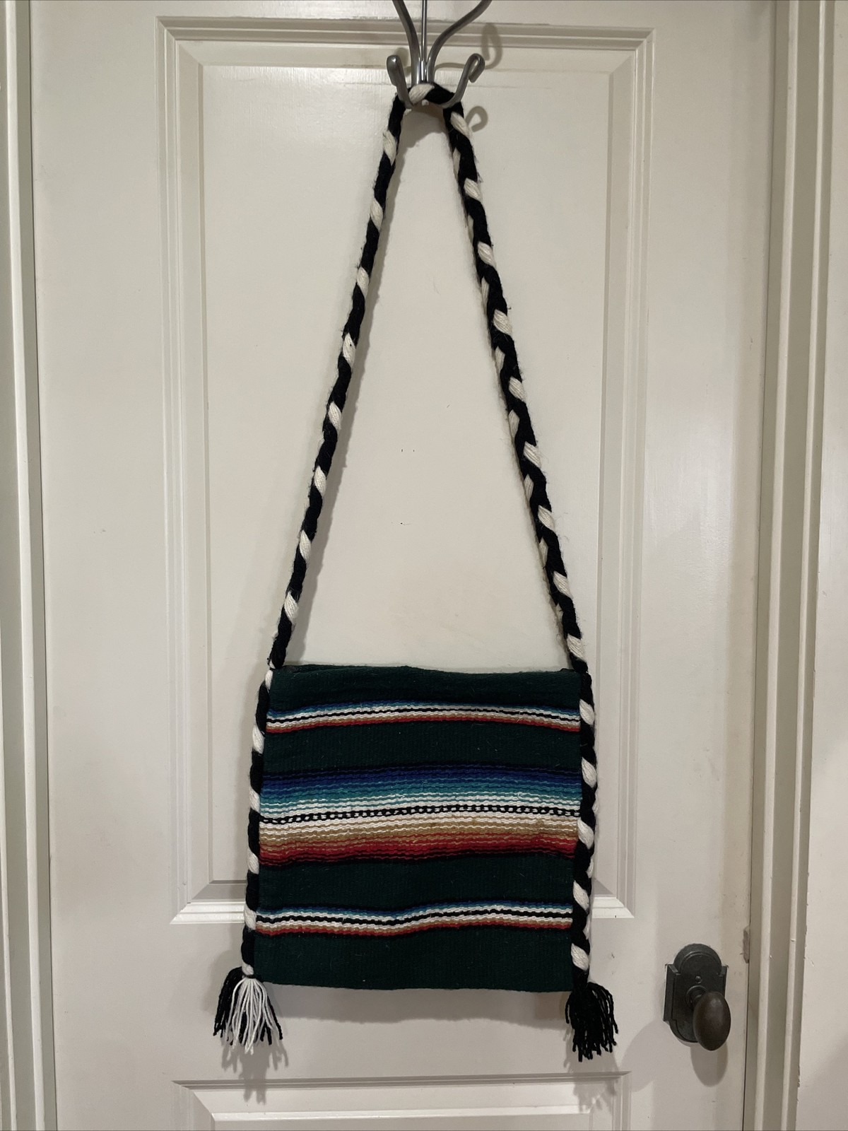 Hippie Baja Beach Rasta Blanket Mayan Mexico Messenger Shoulder Bag Purse 13×13