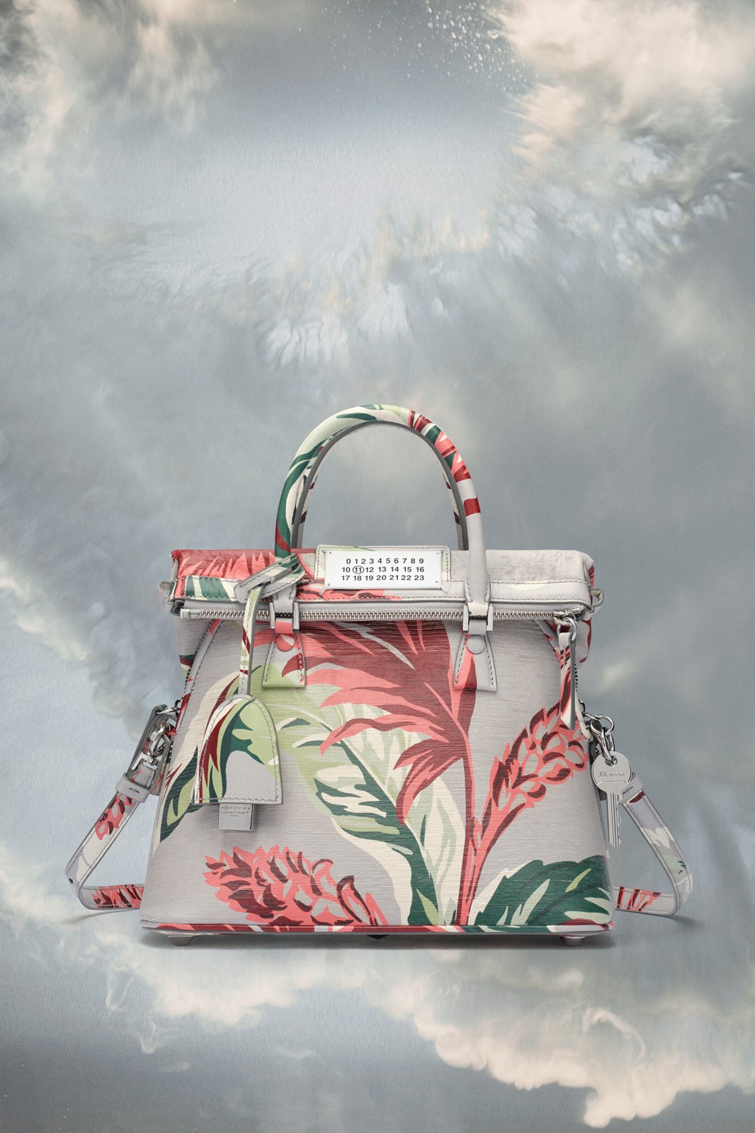 MAISON MARGIELA MEN’S FLORAL PRINT GREY CROSSBODY BAG MSRP $2280