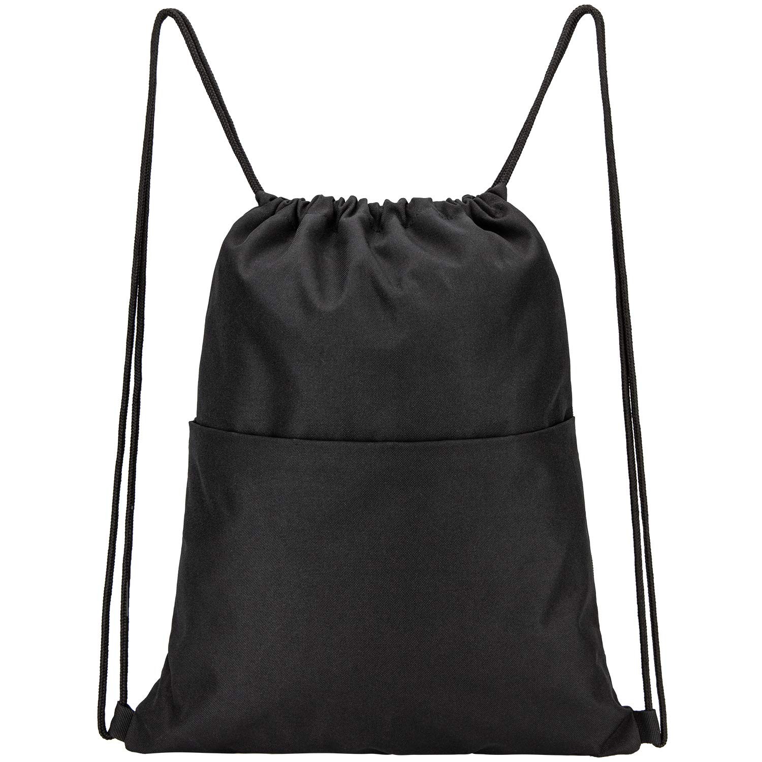 Drawstring Backpack Water Resistant String Bag Sports Sackpack Gym Sack With Sid