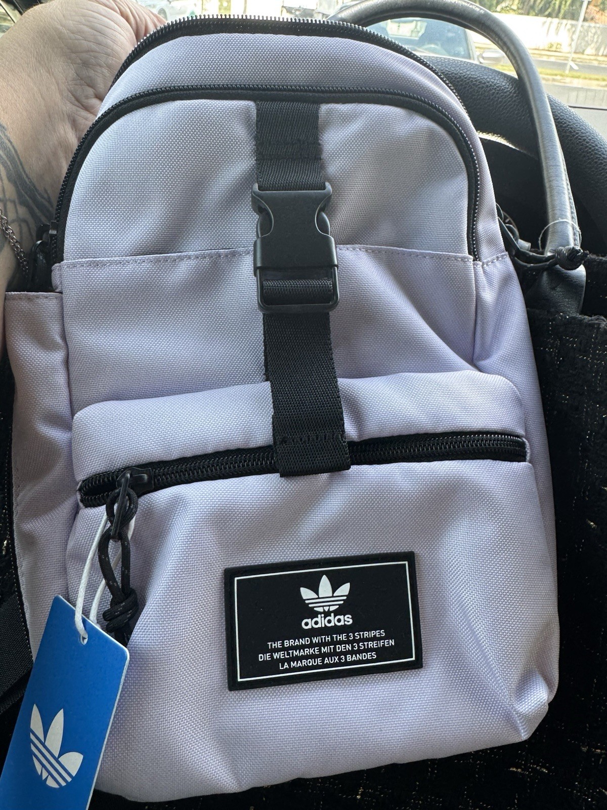 Adidas mini backpack (Trefoil / Originals style) Lavender